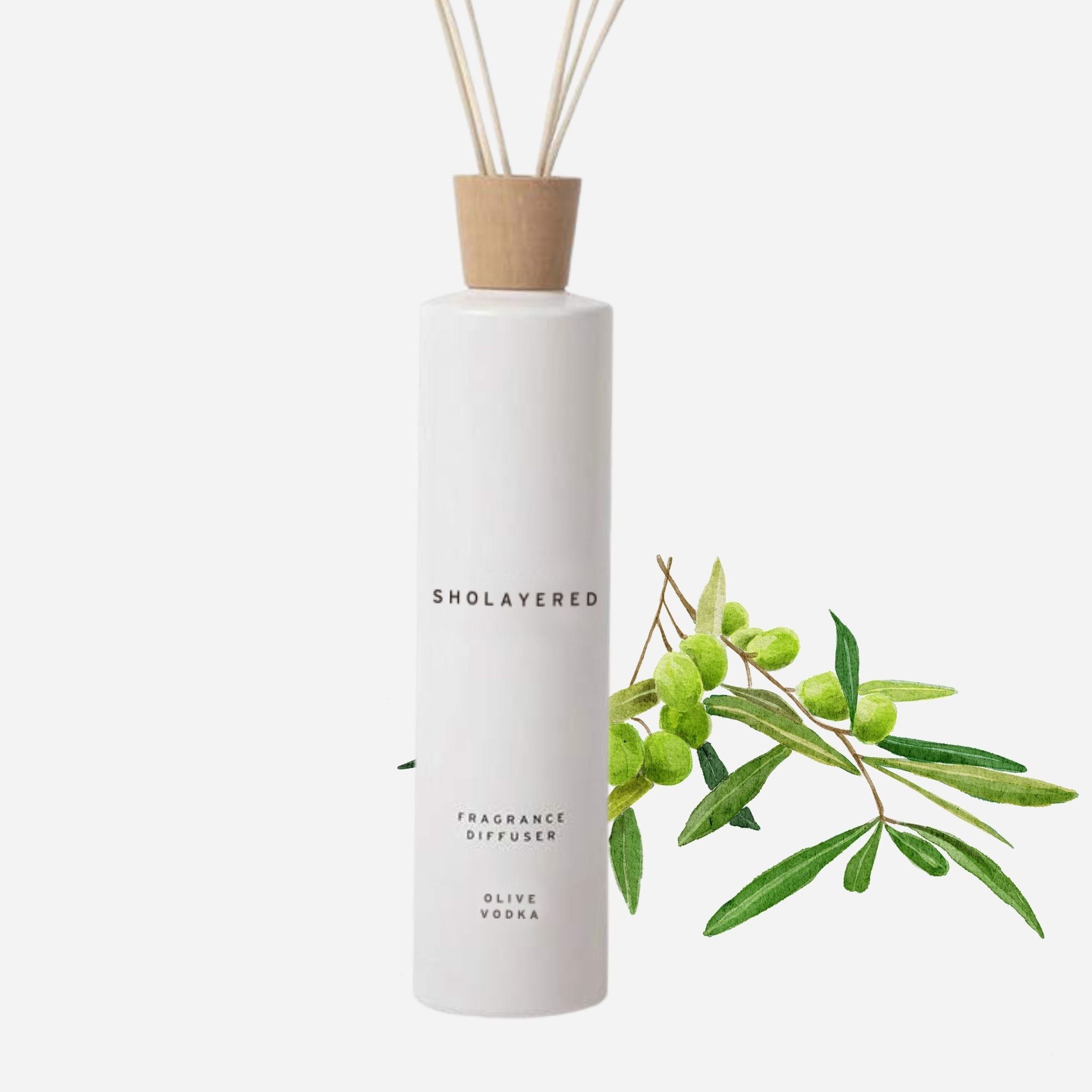 Sholayered Olive Vodka Reed Diffuser Normcore Fragrance